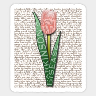 Parkinsons Worded Tulip Sticker